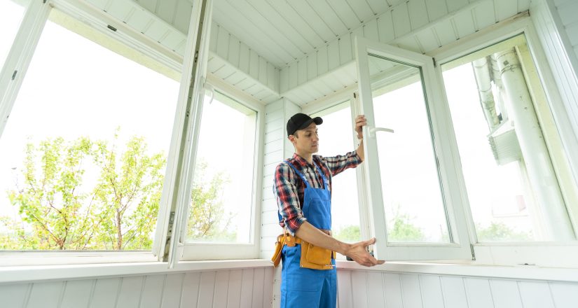 Person Working On A Door