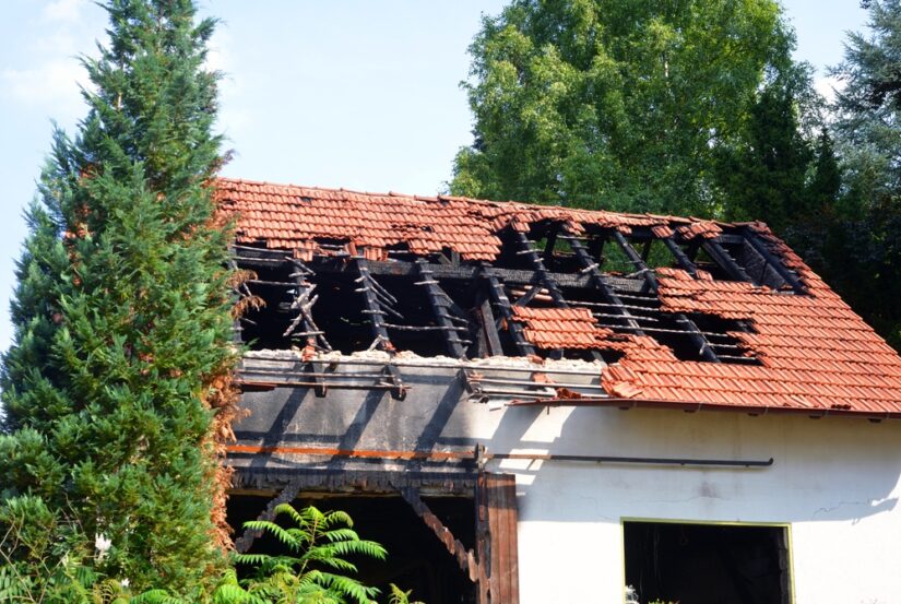 Photo of burned house