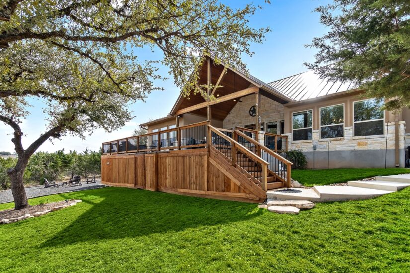 Photo of Wooden Deck With Railing